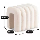 Kárpitozott PIKSEL krémszínű puff