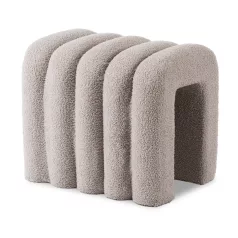 Kárpitozott PIKSEL puff szürke