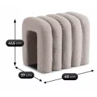 Kárpitozott PIKSEL puff szürke