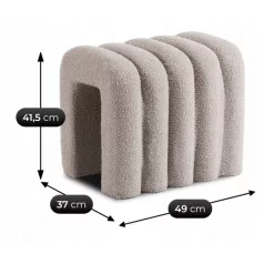 Kárpitozott PIKSEL puff szürke