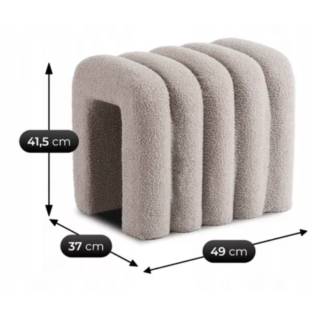 Kárpitozott PIKSEL puff szürke