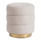 AURA bézs kárpitozott puff