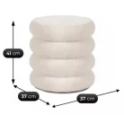 Kárpitozott ROSSA krémszínű puff