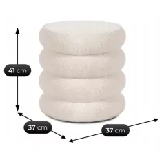 Kárpitozott ROSSA krémszínű puff