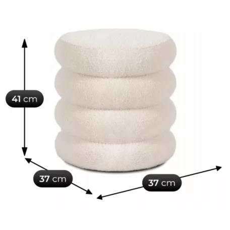 Kárpitozott ROSSA krémszínű puff