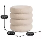 ROSSA bézs kárpitozott puff