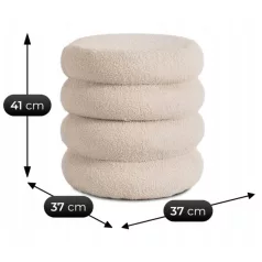 ROSSA bézs kárpitozott puff