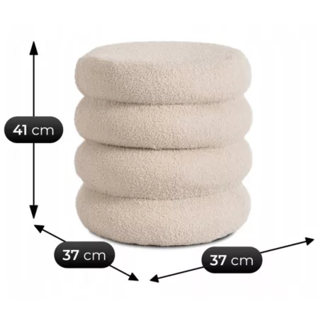 ROSSA bézs kárpitozott puff