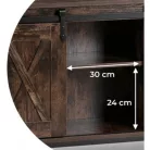 ARLO Fiókos Komód 100 cm Polcokkal Rusztikus Tölgyfa/Fekete