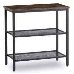 CARTER Dohányzóasztal 60 cm Rusztikus Tölgyfa/Fekete