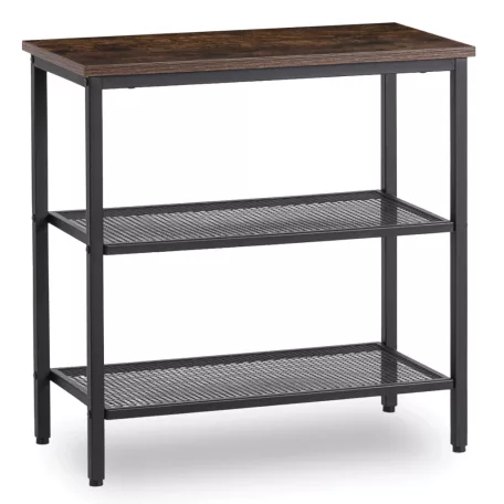 CARTER Dohányzóasztal 60 cm Rusztikus Tölgyfa/Fekete