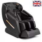 VX MAX masszázsfotel, fekete, öko-bőr, angol menü