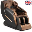 VX MAX masszázsfotel, barna, öko-bőr, angol menü