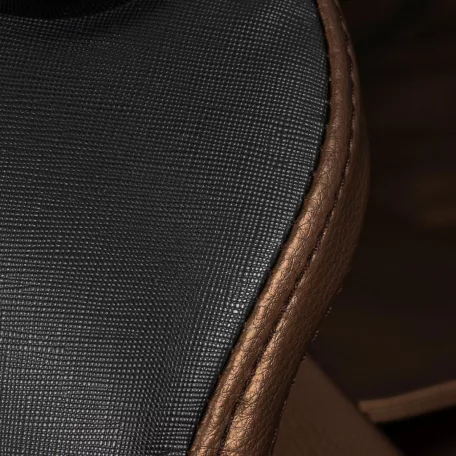 VX MAX masszázsfotel, barna, öko-bőr, angol menü