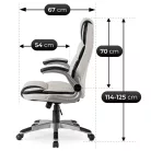 LIVERPOOL forgószék fehér műbőr