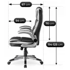 LIVERPOOL forgószék fekete műbőr