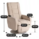 SPIKE 2 Forgómasszázsfotel Bézs