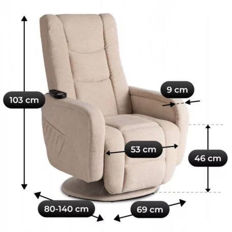 SPIKE 2 Forgómasszázsfotel Bézs