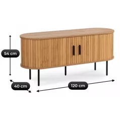 TRISH TV-szekrény 120 cm kétajtós tölgyfa