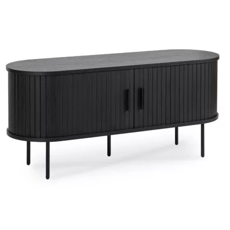 TRISH TV szekrény 120 cm kétajtós fekete