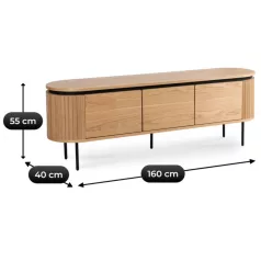 BECK TV-szekrény 160 cm háromajtós tölgyfa