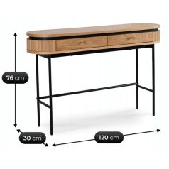 BECK Fésülködőasztal, Tölgyfa, Bordázott