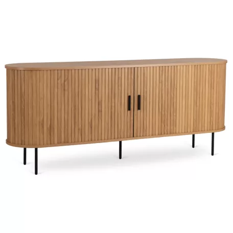 TRISH Fiókos Komód 180 cm Kétajtós Tolóajtós Tölgyfa