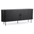 TRISH fiókos komód 180 cm kétajtós tolóajtós fekete