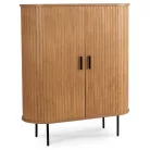 TRISH Fiókos Komód 100 cm Kétajtós Tolóajtós Tölgyfa