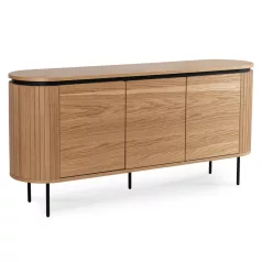 BECK Fiókos Komód 160 cm Háromajtós Tölgyfa