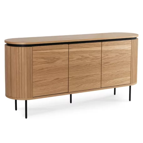 BECK Fiókos Komód 160 cm Háromajtós Tölgyfa