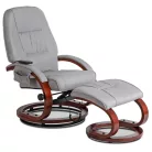 CANO fűthető masszázsfotel lábtartóval, szürke szövetből