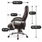 GIORGIO Fűthető Masszázs Forgófotel Barna