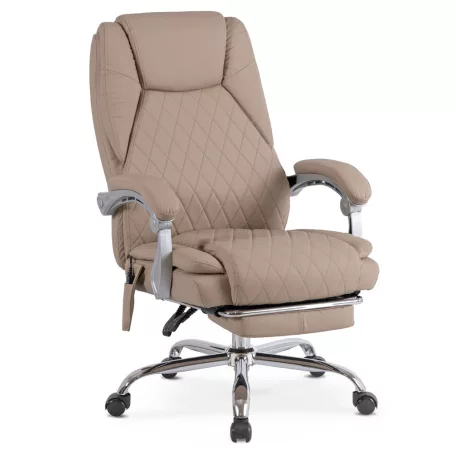 GIORGIO Fűthető Masszázs Forgófotel Bézs