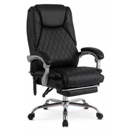 GIORGIO Fűthető Masszázs Forgófotel Fekete