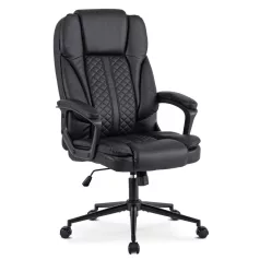 PHONIX Forgószék, fekete, műbőr