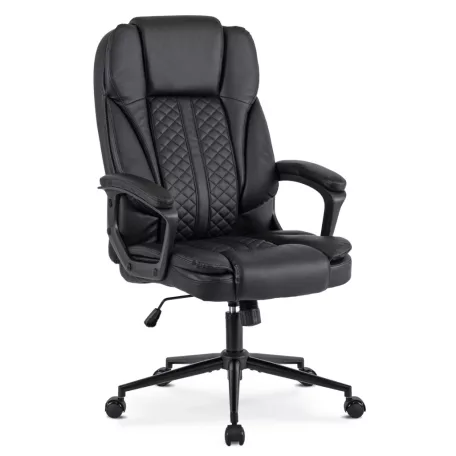 PHONIX Forgószék, fekete, műbőr