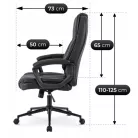 PHONIX Forgószék, fekete, műbőr