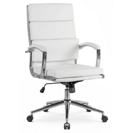 CAMILO Forgószék Fehér Ekobőr