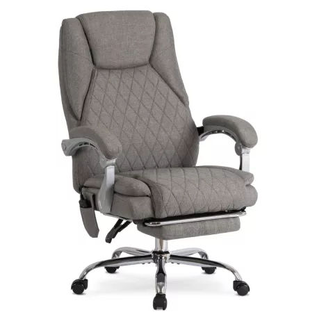 GIORGIO fűthető masszázsfotel, szürke szövet