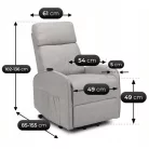 COLTON Elektromos Dönthető Fotel Felállási Funkcióval Szürke