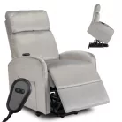 COLTON Elektromos Dönthető Fotel Felállási Funkcióval, Szürke Bársony