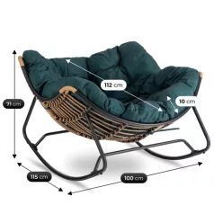 ELTON zöld hintaszék