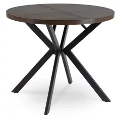 LUGO Kihúzható asztal 90-190 cm Diófa/Fekete