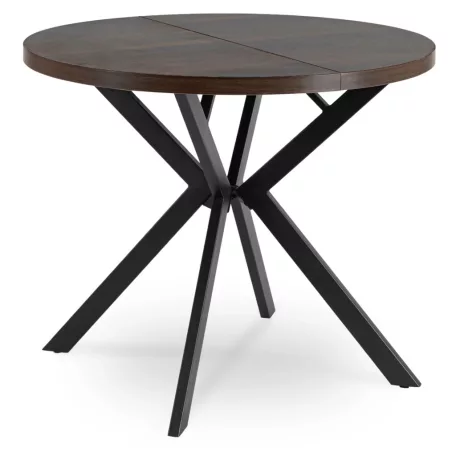 LUGO Kihúzható asztal 90-190 cm Diófa/Fekete