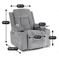 BOX 2 Dönthető Masszázsfotel Sötétszürke