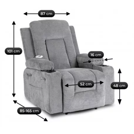 BOX 2 Dönthető Masszázsfotel Sötétszürke