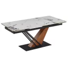 REX 2 Kihúzható Kerámia Asztal 180-240 cm Fehér Márvány/Tölgy