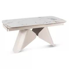   VERONA Kihúzható Kerámia Asztal 160-240 cm Fehér Márvány/Kasmír