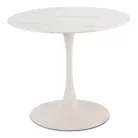 SANDER Asztal 89 cm Kerámia Fehér/Kasmír